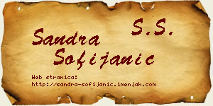 Sandra Sofijanić vizit kartica